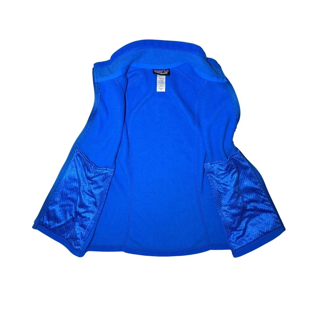 Patagonia Synchilla Full Zip Fleece Vest Womens Medium Blue Mock Neck - Picture 4 of 7